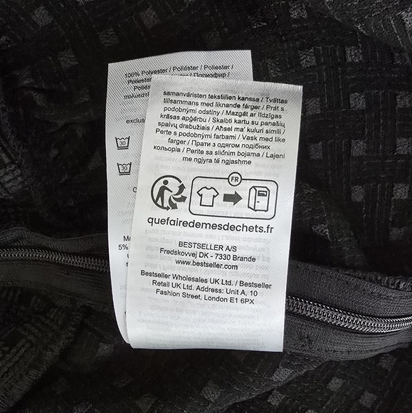 YAS Black Puff Sleeve Blouse Size S - Picture 7 of 10